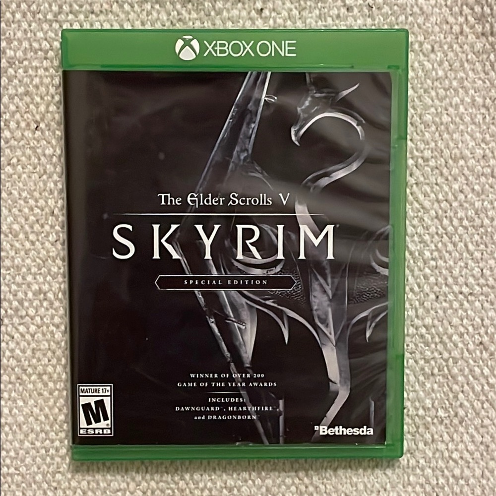 Green Xbox One Skyrim Video Game Special Edition
